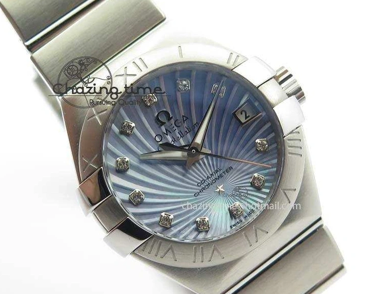 0515 Constellation 28mm V6F Best Edition SS Blue Dial On SS Bracelet A MultiPurpose 8201